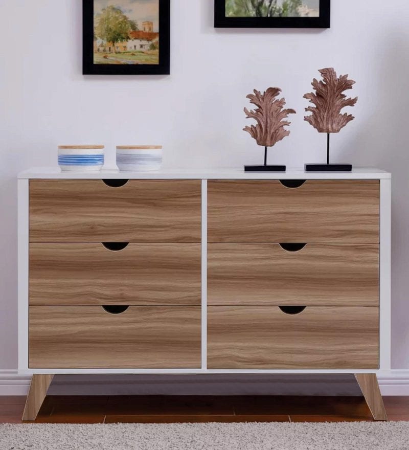 Buy Brissa Chest Of Drawer In White Walnut Colour By Home City