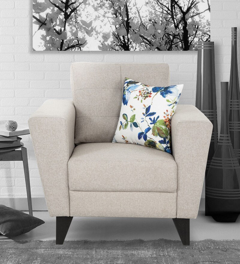 Buy Bristol Brilliant 1 Seater Sofa in Beige Colour by Urban Living