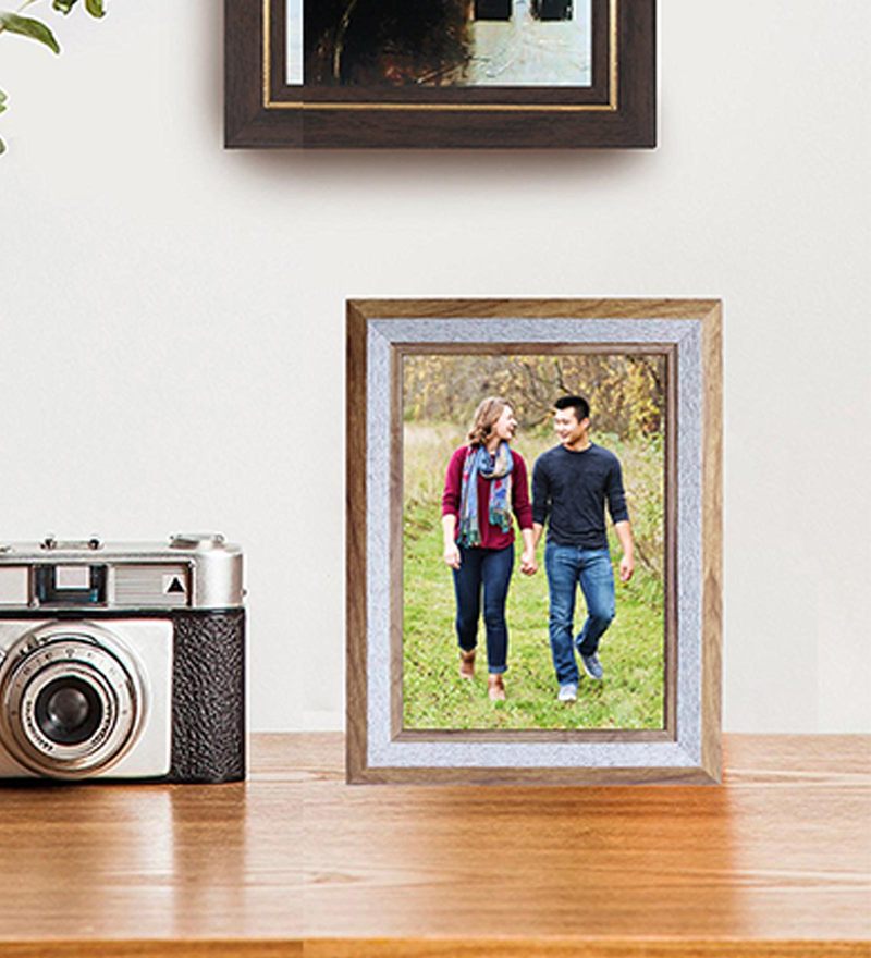 Buy Brown Acrylic & MDF 6x8 Inch Table Photo Frame by Wens Online