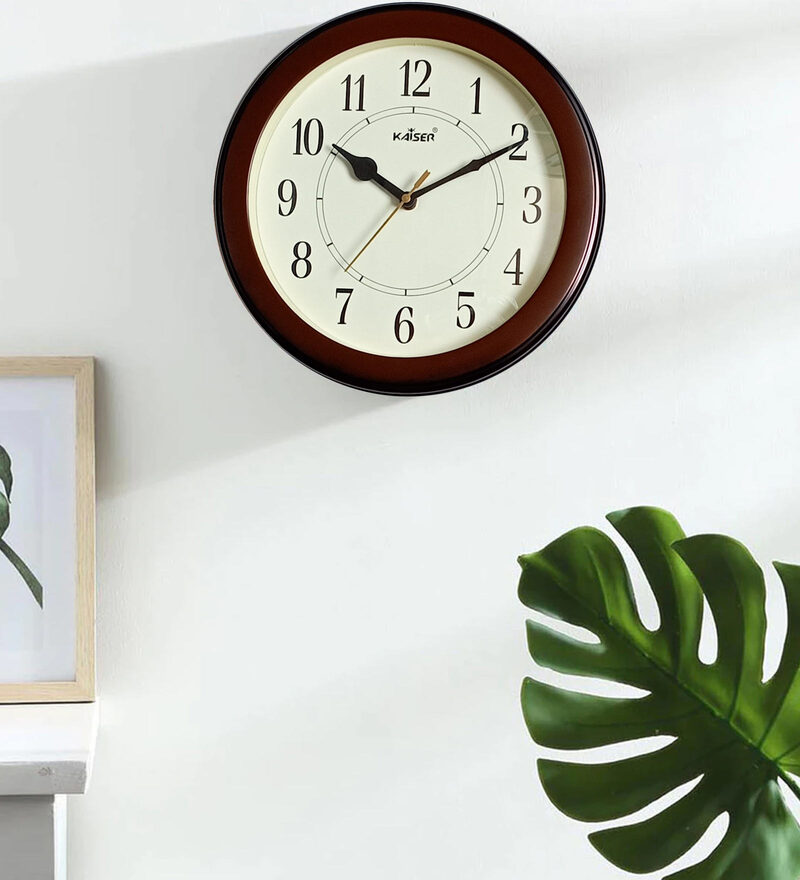 Buy Brown Analog Wall Clock By Kaiser Online - Modern Wall Clocks ...