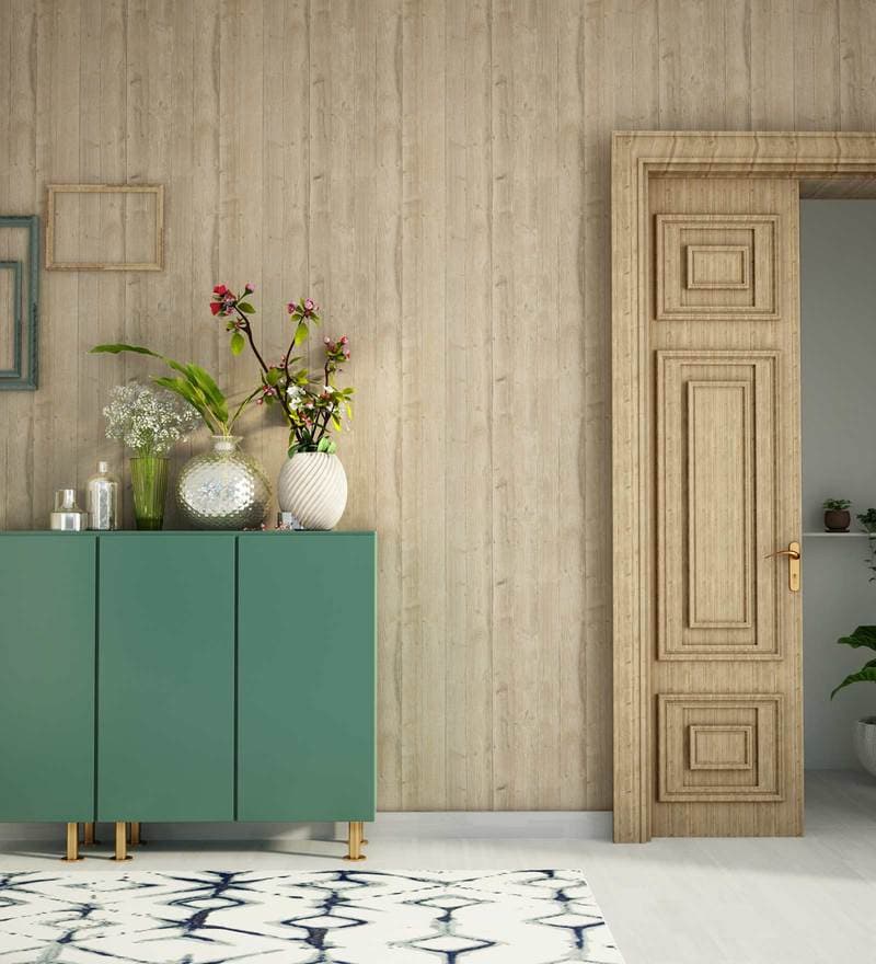 Buy Brown,Beige Wood Creek Wallpaper Nilaya Wall Coverings by Asian Paints  Online - Solid Wallpapers - Wallpapers - Furnishings - Pepperfry Product