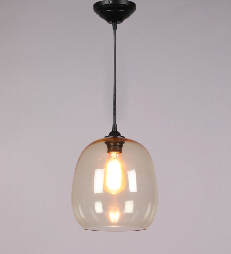 Buy Brown Glass Single Hanging Lights by Tunehome Online Dome Hanging Lights Ceiling Lights
