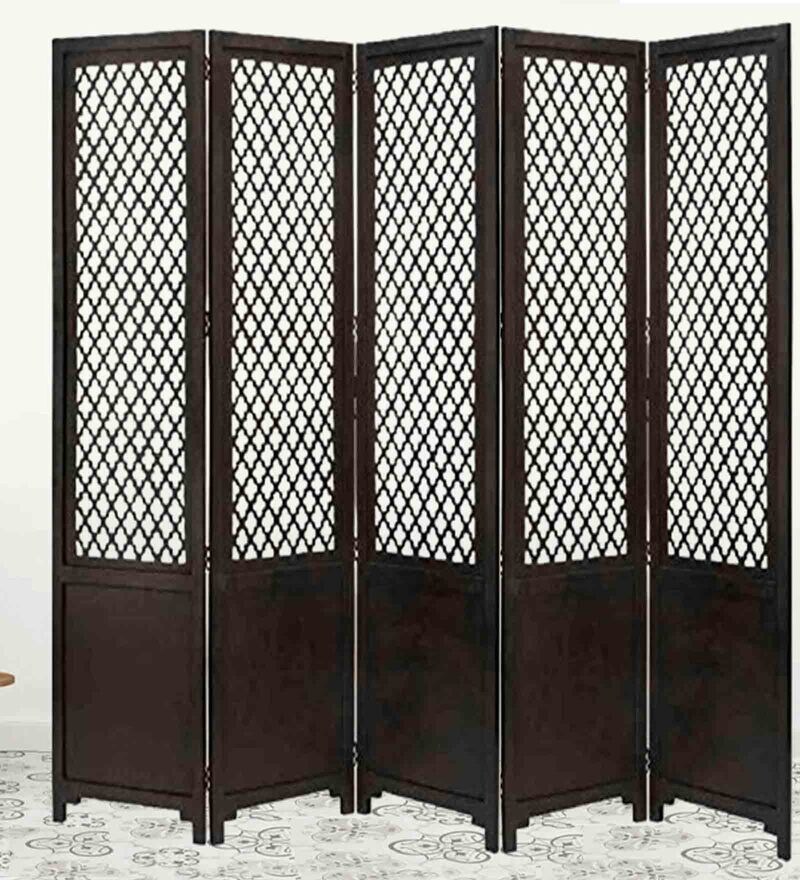 Buy Brown Mango Wood And MDF Handmade Room Dividers (Set Of 5) Online