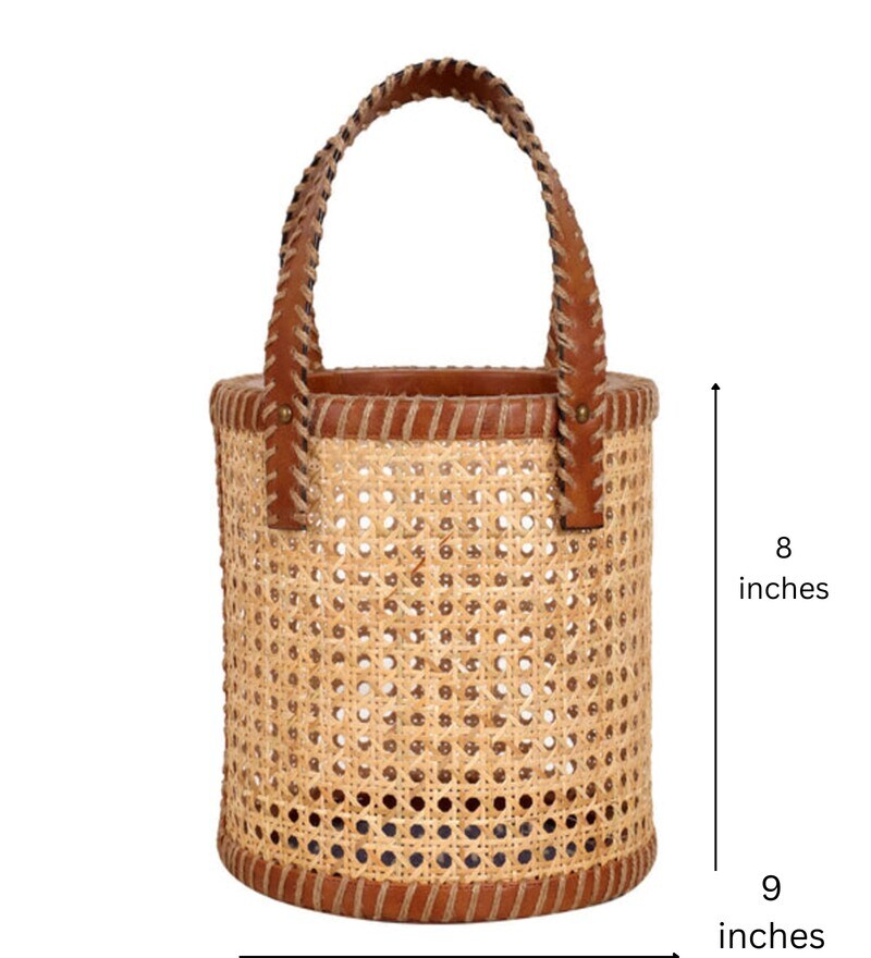 Buy Brown Natural Materials Basket By Smitam Lifestyle Online Desk