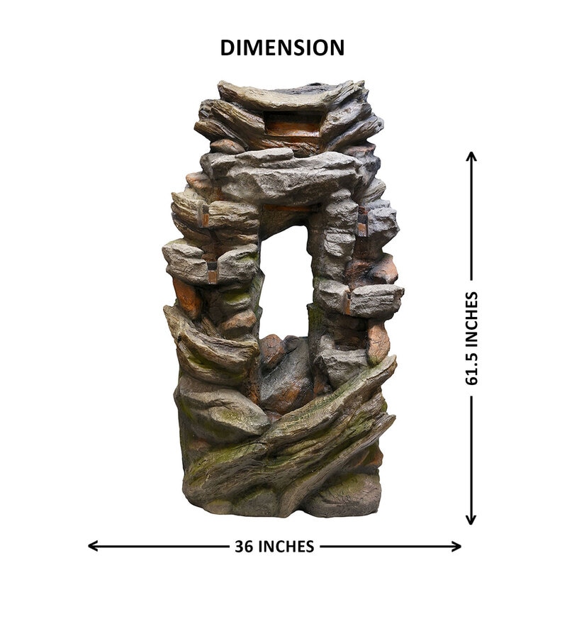 Buy Threeway Waterfall Brown Sand Stone Indoor Water Fountain by