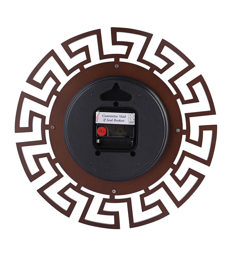 Buy Brown Wooden Silent Sweep Mechanism Wall Clock By Safal Quartz