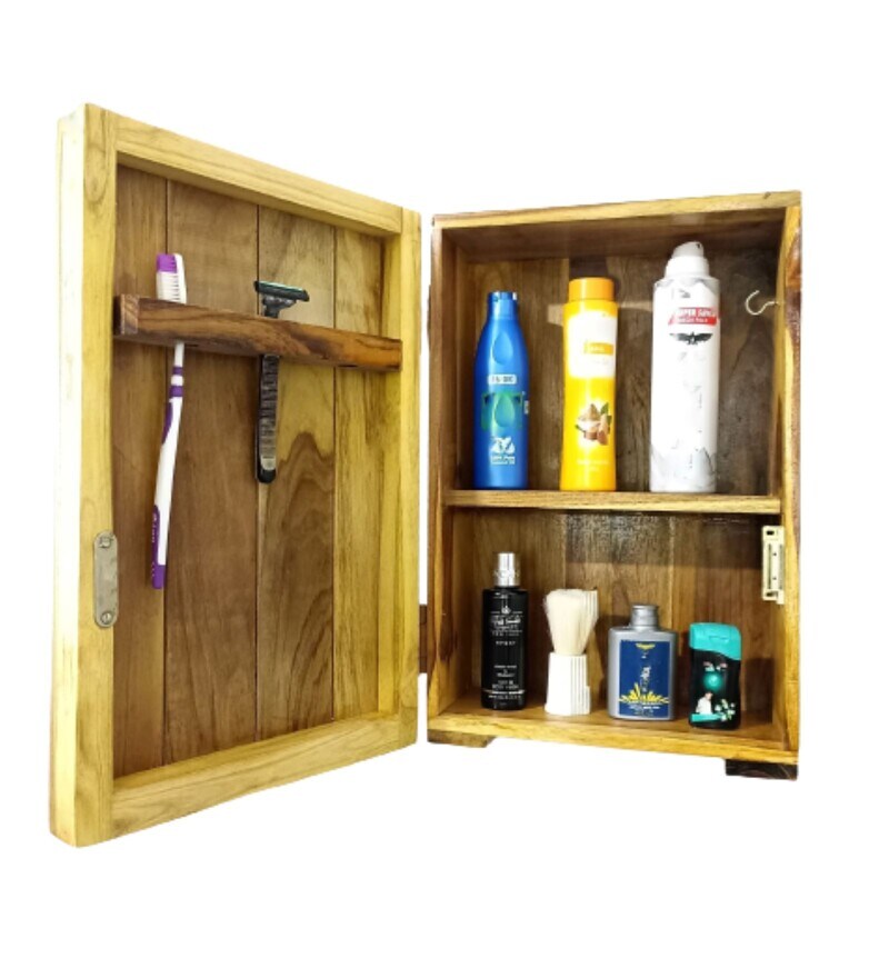 Buy Brown Wooden Wall By Teakwoodkraft Online Bathroom