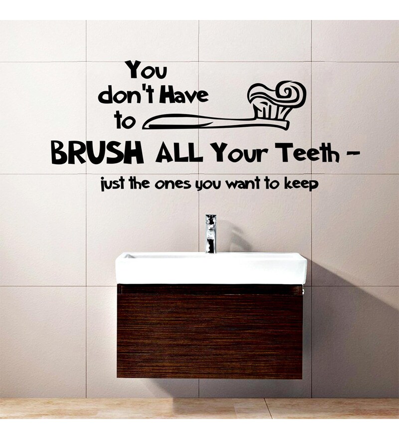 Brush Your Teeth Wall Decal by Creative Width Online - Slogans - Home ...