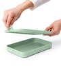 Green Make & Take Flat Lunch Box