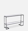 Brad Metal Console Table in Black Finish