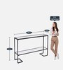 Brad Metal Console Table in Black Finish