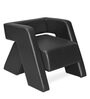 Bradd Leatherette 1 Seater Sofa in Black Colour