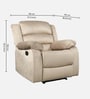 Bradford Fabric 1 Seater Manual Recliner In Beige Colour