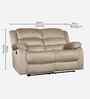Bradford Fabric 2 Seater Manual Recliner In Beige Colour