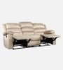 Bradford Fabric 3 Seater Manual Recliner In Beige Colour