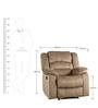 Bradford Fabric 1 Seater Manual Recliner in Camel Colour