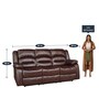 Bradford 3 Seater Recliner in Brown Colour