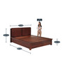 Bradley King Size Bed With Hydraulic Storage in Dark Walnut Colour