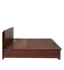 Bradley King Size Bed With Hydraulic Storage in Dark Walnut Colour