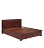 Bradley King Size Bed With Hydraulic Storage in Dark Walnut Colour