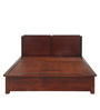 Bradley King Size Bed With Hydraulic Storage in Dark Walnut Colour