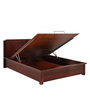 Bradley King Size Bed With Hydraulic Storage in Dark Walnut Colour