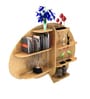 Brain Shape Backlit Designer Wooden Wall Shelf