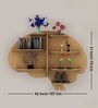 Brain Shape Backlit Designer Wooden Wall Shelf