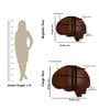 Brain Shape Backlit Designer Wooden Wall Shelf
