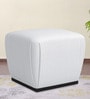 Brait Pouffe In White & Black Colour