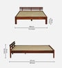 Brakel Sheesham Wood King Size Bed In Honey Oak  Finish
