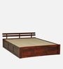 Brakel Sheesham Wood King Size Bed In Honey Oak  Finish With Box Storage
