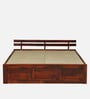 Brakel Sheesham Wood King Size Bed In Honey Oak  Finish With Box Storage