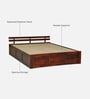 Brakel Sheesham Wood King Size Bed In Honey Oak  Finish With Box Storage