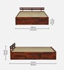 Brakel Sheesham Wood King Size Bed In Honey Oak  Finish With Box Storage