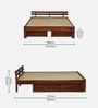 Brakel Sheesham Wood King Size Bed In Honey Oak  Finish With Drawer Storage