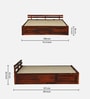 Brakel Sheesham Wood King Size Bed In Honey Oak  Finish With Hydraulic Storage
