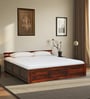 Brakel Sheesham Wood King Size Bed In Honey Oak  Finish With Hydraulic Storage