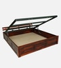 Brakel Sheesham Wood King Size Bed In Honey Oak  Finish With Hydraulic Storage
