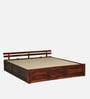 Brakel Sheesham Wood King Size Bed In Honey Oak  Finish With Hydraulic Storage
