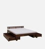 Brakel Sheesham Wood King Size Bed In Provincial Teak Finish With Drawer Storage