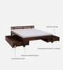 Brakel Sheesham Wood King Size Bed In Provincial Teak Finish With Drawer Storage