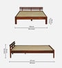 Brakel Sheesham Wood Queen Size Bed In Honey Oak  Finish
