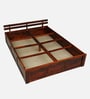Brakel Sheesham Wood Queen Size Bed In Honey Oak  Finish With Box Storage