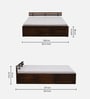 Brakel Sheesham Wood Queen Size Bed In Provincial Teak Finish With Hydraulic Storage