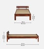 Brakel Sheesham Wood Single Bed In Honey Oak  Finish
