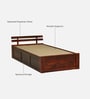 Brakel Sheesham Wood Single Bed In Honey Oak  Finish With Box Storage