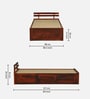 Brakel Sheesham Wood Single Bed In Honey Oak  Finish With Box Storage