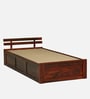 Brakel Sheesham Wood Single Bed In Honey Oak  Finish With Box Storage
