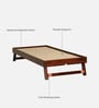 Brakel Sheesham Wood Single Bed In Honey Oak  Finish With Trundle